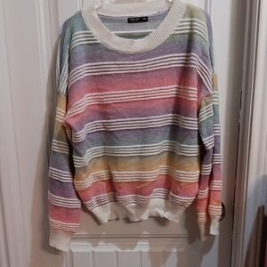 XL Pastel Striped Sweater